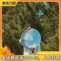  Yayoi Chi Nordic simple moon mirror round mirror ins photo bathroom mirror Wall-mounted mirror entrance decorative mirror makeup mirror