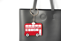 Eight-door insect agency OKPU bag hanging bus kit key chain Van double-decker bus camera female new product