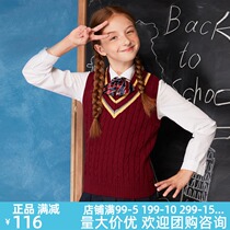 Eaton Gide Childrens Spring and Autumn Big Boy British knitted wool vest 10B023