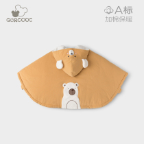 Baby thickened cotton out cloak Men and women baby cloak windproof jacket Warm childrens winter windproof hug quilt