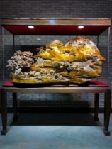 Hot Selling Gold Silk Nanmu Wood Carving Landscape Animal Root Carving Pendulum Pieces Living Room Clubhouse Gift Giving Works Whole Pieces Of Wood Have