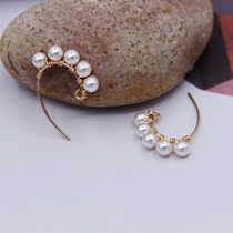 Handcrafted Gentle Schisme Pearl Earrings American 14K Bag Golden Ear Rings Temperament Brief Earrings Woman Earrings Woman