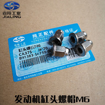 2nd Round Locomotive Motorcycle Accessories Vinojia Mausoleum 70JH70 Cylinder Head Screw Nut M6 Electroplating 4