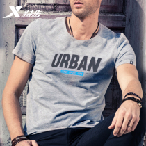 XTEP short-sleeved t-shirt mens summer thin breathable 2021 new half-sleeved shirt loose mens sports top