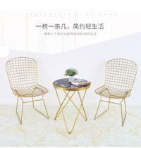 Nordic Iron Art Restaurant Chair Modern Minimalist Online Red Chair Tea Table Home Balcony Casual Chair Make-up Mealstool