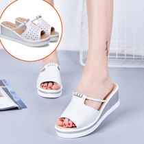 Sandals female summer outer wear muffin platform wedge sandals platform sandals heels lazy field ban tuo xie