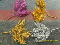 Gold and Silver Milanese Gold and Silver Eucalyptus Grass Flower Split Gold and Silver Grass Red Zinn Handmade Flower Split