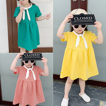 Childrens clothing 2022 new summer clothes college windy dress children short sleeve princess dress girl baby boy dress 5319