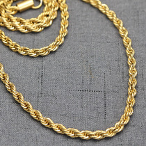 5MM thick 45-75CM long titanium steel flower chain dance in China has hip hop necklace HipHop Rope Chain