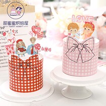 7 New Years Eve cake decorations with wind butterfly knots and soft rubber couples Seven New Years Eve White cake inserts