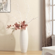 Modern European-style ceramic floor-to-ceiling large vase Fugui bamboo hydroponic flower living room home decoration ornaments