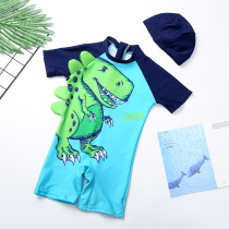 Kids Swimsuit Boys One-piece Dinosaur Swimsuit New Baby Boys Baby Beachside Sun Protection Swimming Resort Hot Springs