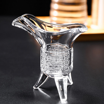 Jue Cup Emperor Cup Ancient Antique Small Wine Cup Three-legged Ding Cup Chinese Three-legged Creative Glass White Goblet