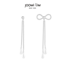 JOOMi LiM building honey bow Pearl tassel earrings niche simple earrings 2021 new high fashion