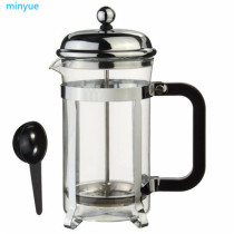 Sliver French Press Coffee Maker Cafetiere Cup Frame heat-re