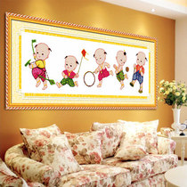 Cross stitch 2022 New thread embroidery five children send blessing living room bedroom small piece own embroidery handmade home simple modern