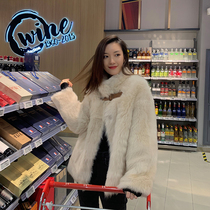 MSBEAST Spain imported Tuscan fur one-piece female long lamb hair short fur coat female