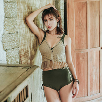 2021 new vintage temperament split three-piece swimsuit womens summer fashion swimsuit sexy vacation fashion swimsuit