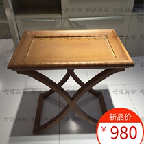 French antique old old solid wood side living room bedroom bedside tray American country solid wood oak corner a few