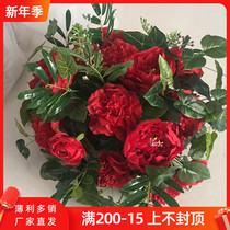 New wedding road flower introduction Wicker green plant Road Guide flower simulation flower art Roman silk flower tai road lead props