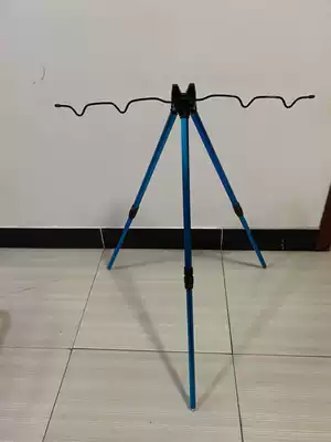 Sea pole bracket triangular telescopic multi-pole aluminum alloy tripod rod bracket throwing Rod support