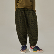 Pear small leisure girl plus velvet pants 2021 Winter new Korean version of foreign style corduroy wave beam radish casual pants