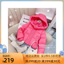 Girls down jacket 2022 winter clothes new childrens short section 90 white duck down jacket big childrens down jacket warm top