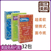 American Straight Mail Kleenex Imports Ultra Soft Little Packet Pumping Paper Towels Paper Towels Portable Travel Fit 3 Floors 32 Packs