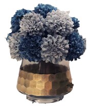 Blue finished product simulation flower art light luxury port-style model house sales office negotiation table bedside table small table decoration flower