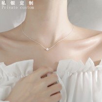 s925 sterling silver ball necklace female transfer beads simple versatile light luxury choker summer does not fade birthday gift