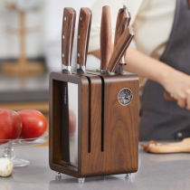 Knife holder Shelf Kitchen Countertops Solid Wood Cutter Containing Frame Home Knife Holder Ventilation and Mildew Draining Kitchen Knife Racks
