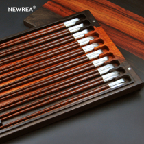 NEWREA new sharp A class serpentine wood S999 silver chopstick high-end series of fine work fine art collection
