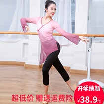 Classical dance body rhyme practice clothes gradient yarn clothing Art examination dance clothing Women elegant ancient performance national dance tops