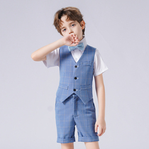 Boys Dress Kids Suit Little Boys Piano Performance Costume Suit Floral Summer English Host Costume