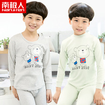 Antarctic mens cotton thermal underwear set in childrens autumn clothes Autumn pants in high collar cotton sweater Childrens clothing in winter