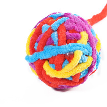 Kitty toy ball kitty interactive playing with leash wire ball grinding tooth play with 40CM tail multicolored optional