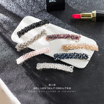 Handmade beaded spring hairpin Korean net red top clip simple side clip one-word clip headdress press hair bangs clip hair accessories