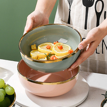 Nordic Phnom Penh Bowls Ceramic Light Extravagant Soup Bowl Big high face value Creative Home Large Size Soup Bowl Noodle Bowl Combine