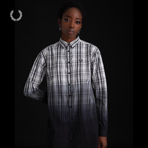 FRED PERRY WOMENs dress 2021 summer new British plaid casual wheat ear embroidery cotton D1165