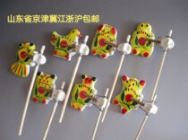 Weifang High Dense Mud Plastic Rocking Laggard Gaga Folk Characteristic Handicraft Hand Handlebar Children Toy New Year Mascot