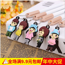 Creative gel pen cartoon signature pen black carbon pen creative student stationery 61 prize