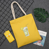 Sails cloth bag Cloth Bag Female Art Korean Edition Students Large Capacity Brief Josen Ensemble Chic Hemp Rope Hand Single Shoulder Bag Woman