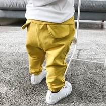 Baby big pp pants boys 1 year old 3 girls Baby 0 months 2 spring and autumn clothes outside wear butts autumn and winter clothes trousers