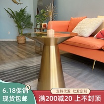 Light and luxurious side several stainless steel living room sofa small tea table bedside table milk tea shop minimalist minimalist stainless steel corner a few