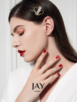 JAY five-pointed star hairclip female adult simple style temperament back of the head hair card Net red side clip headdress Joker hair accessories