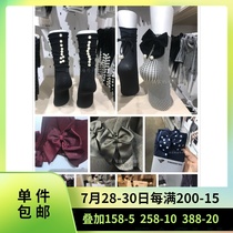 Italy Calzedonia 2017 new socks big bow socks net socks pearl Beijing spot