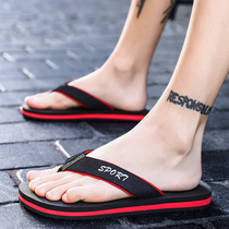 Clip-footed herringbone dragging male Vietnamese beach cool trawl red summer outwear driving sandals outdoor soft bottom non-slip slippers