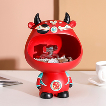 Nordic creative entrance key storage cow ornaments Lucky Year of the Ox mascot Spring Festival gifts New Year Decoration gifts