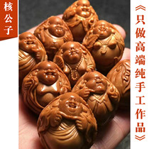 Suo-worker Zhu Haihua 2 4 lotus leaf Millerpure handmade olive core engraving boutique text with hand strings