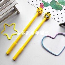 Cute Silicone Gel Shy Expression Middle Sex Pen Creative Cartoon Learning Stationery Water-based Pen Gift Office Signature Pen